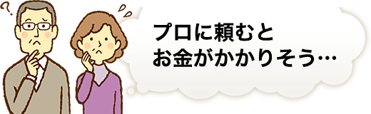 プロに頼むとお金がかかりそう…